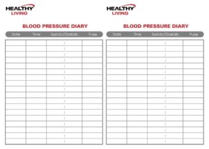 sample of blood pressure chart template