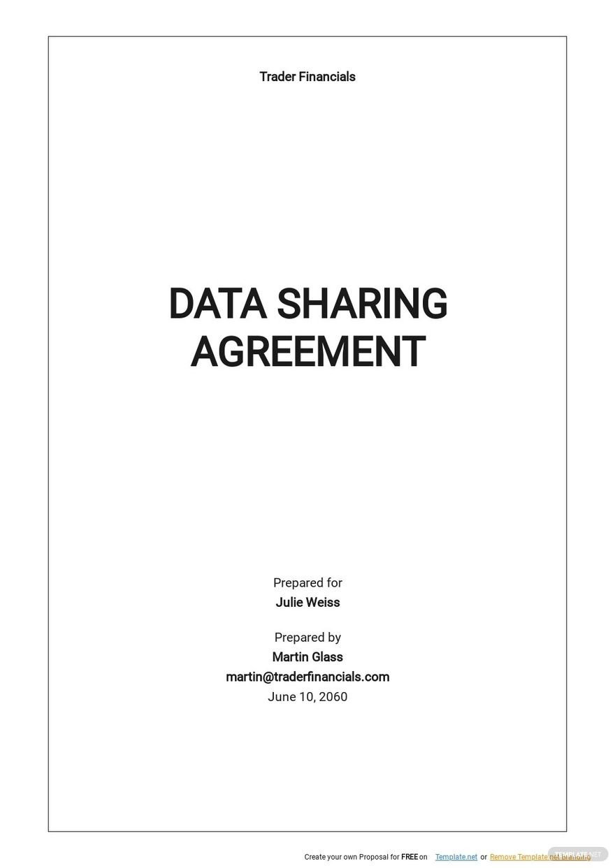 sample data sharing agreement template