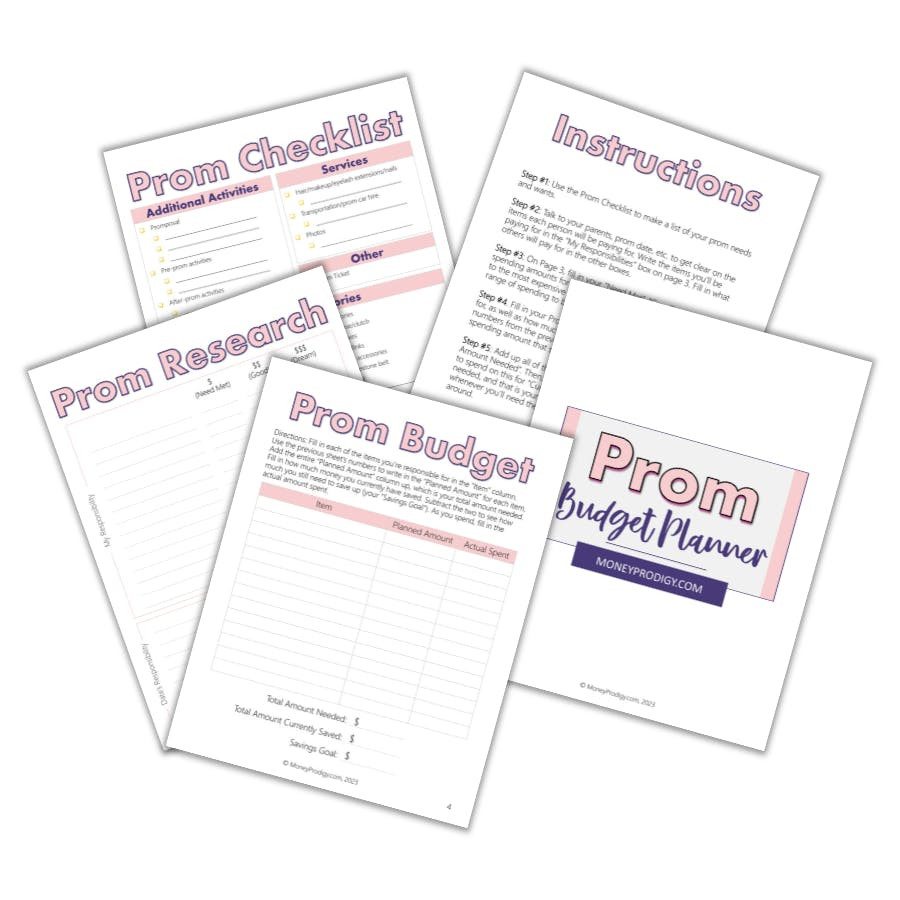 sample prom budget template