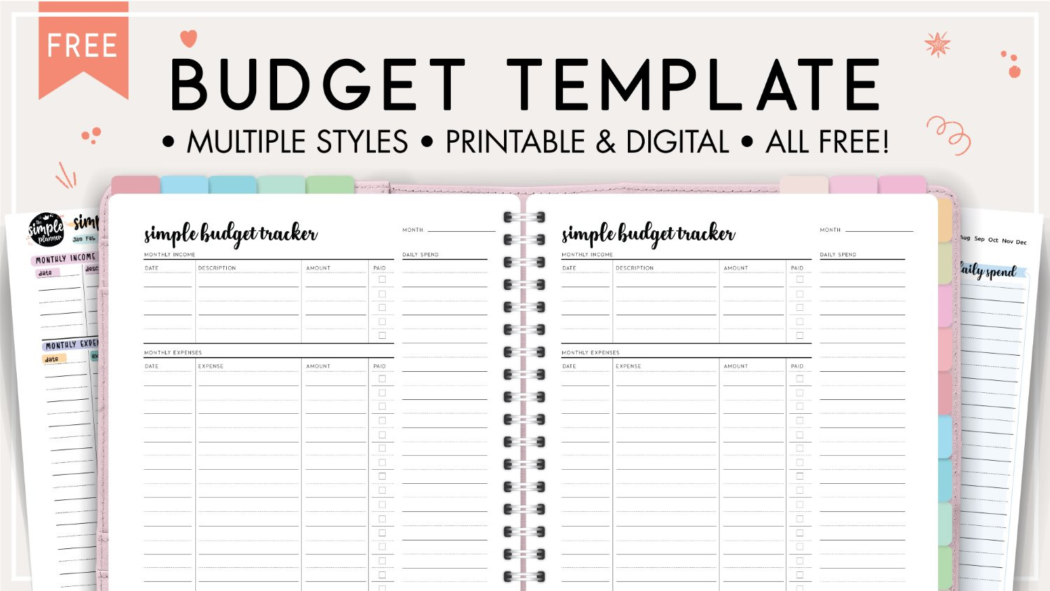 sample good budget template