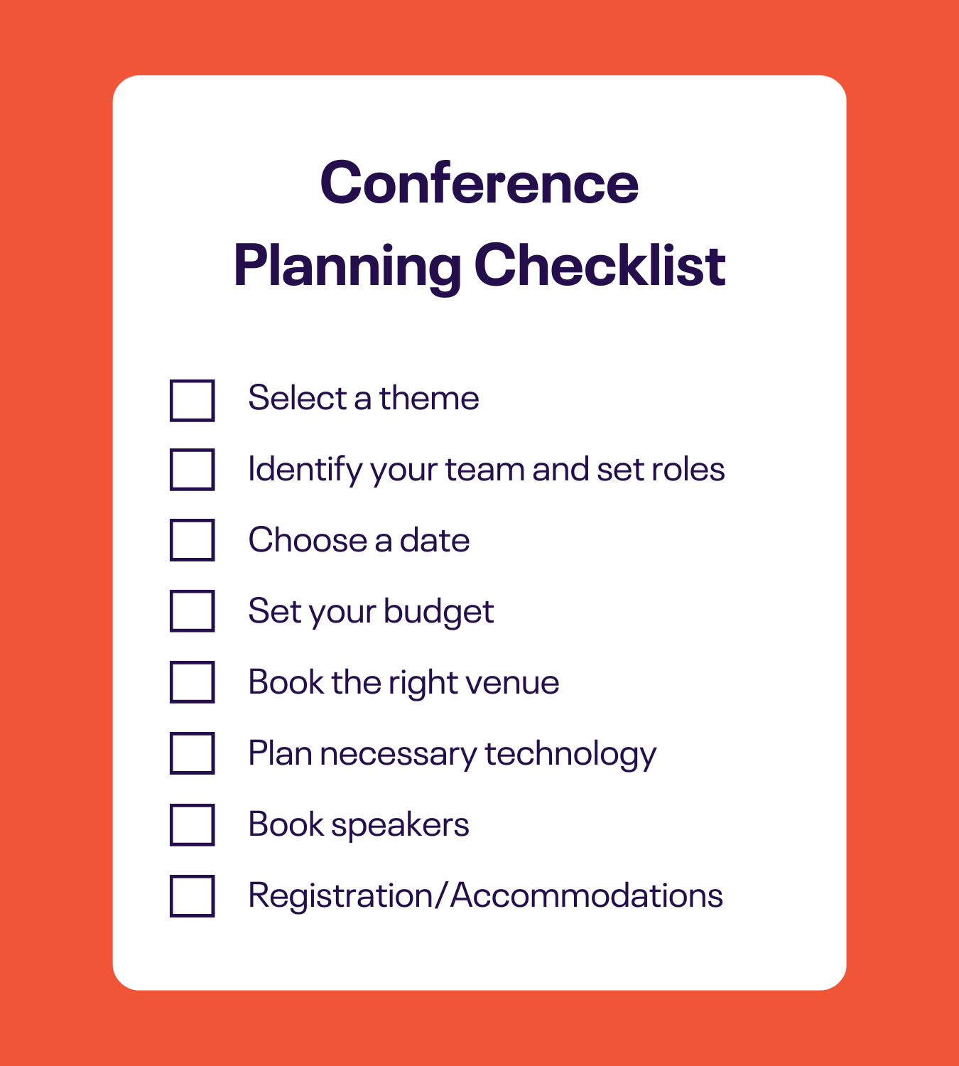 The Essential Conference Planning Checklist (With Template) | Bogiolo