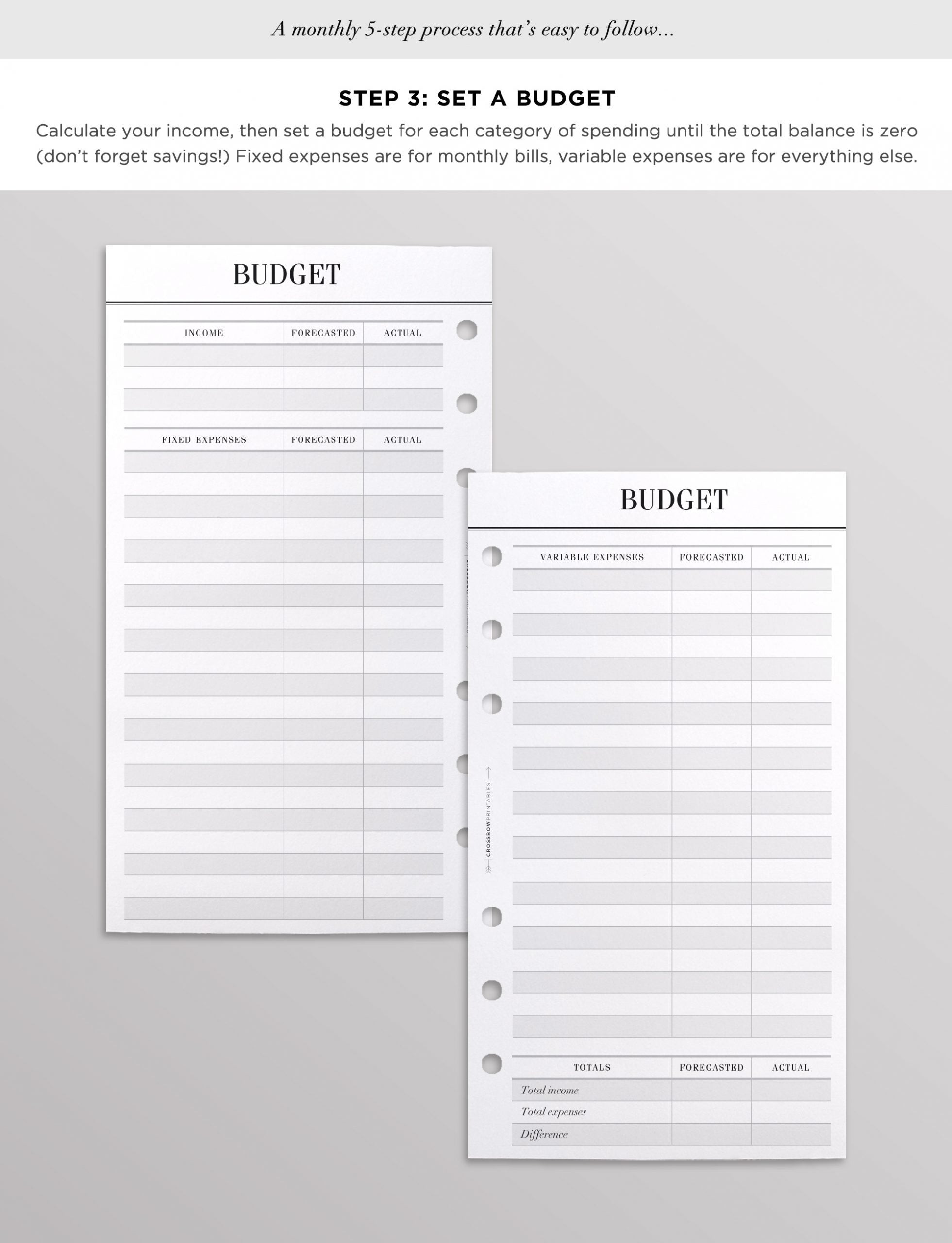 sample 6 month budget template