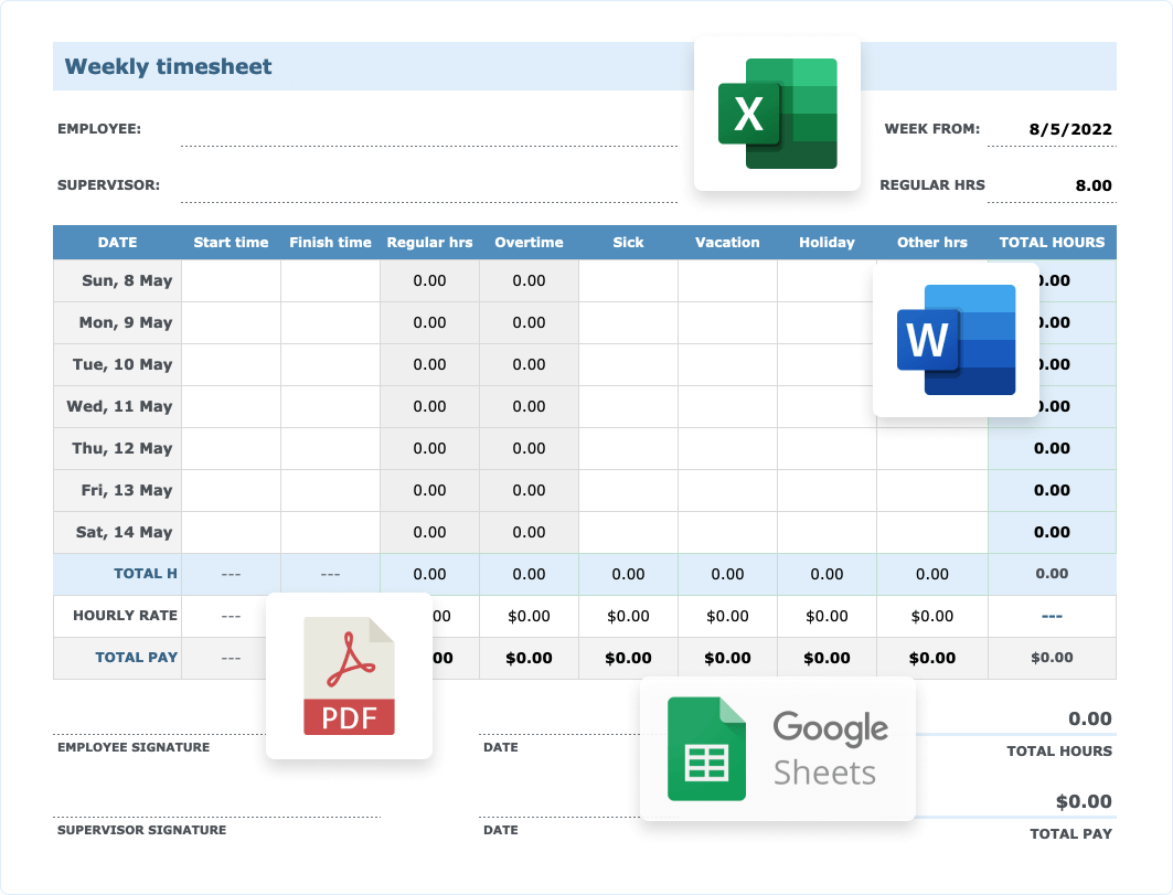 sample construction timesheet template