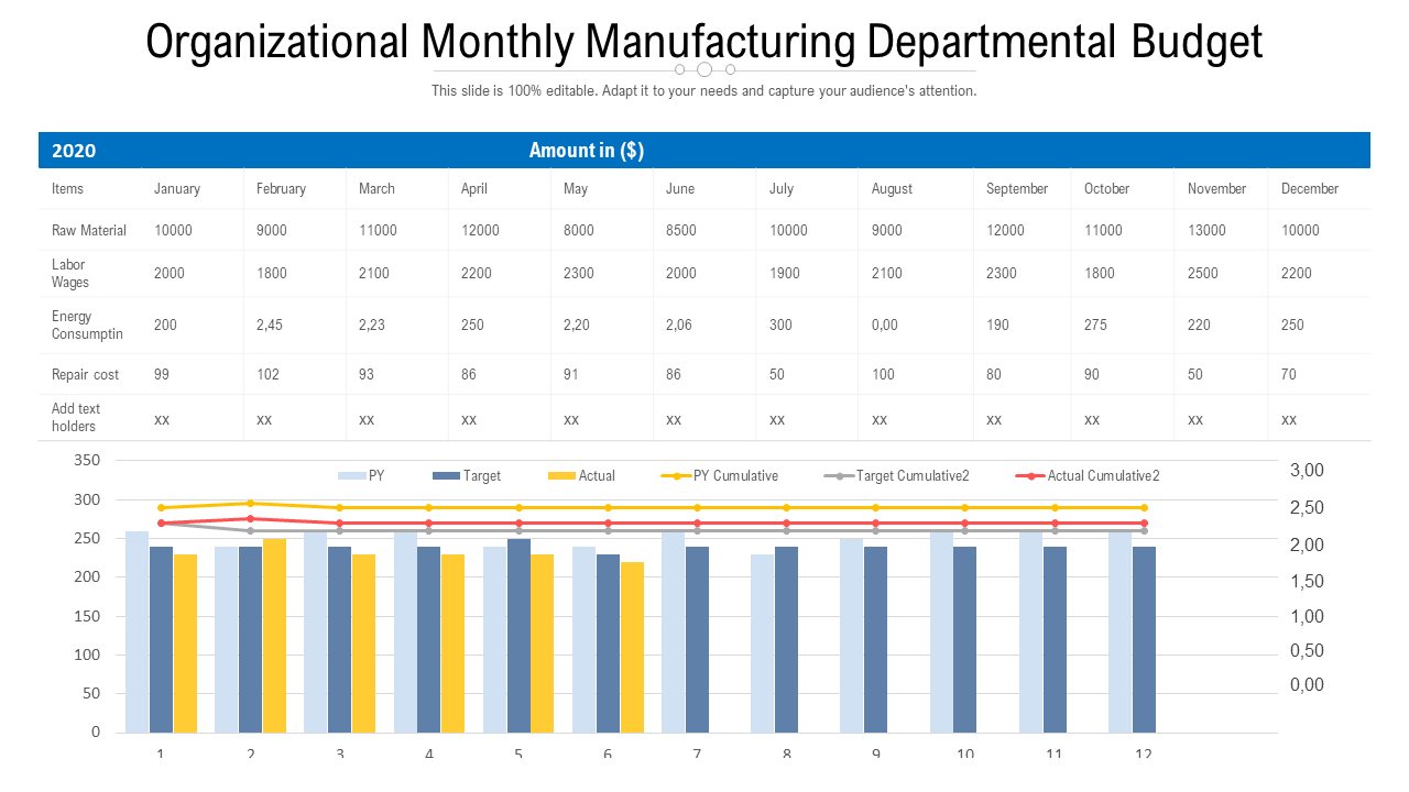 sample IT department budget template