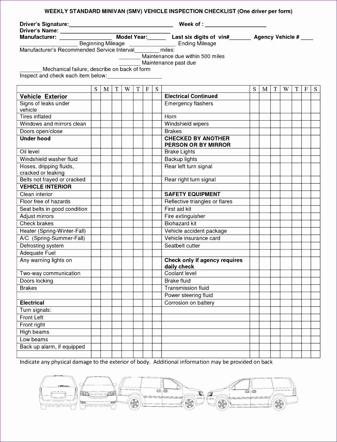 Truck Maintenance Schedule Template