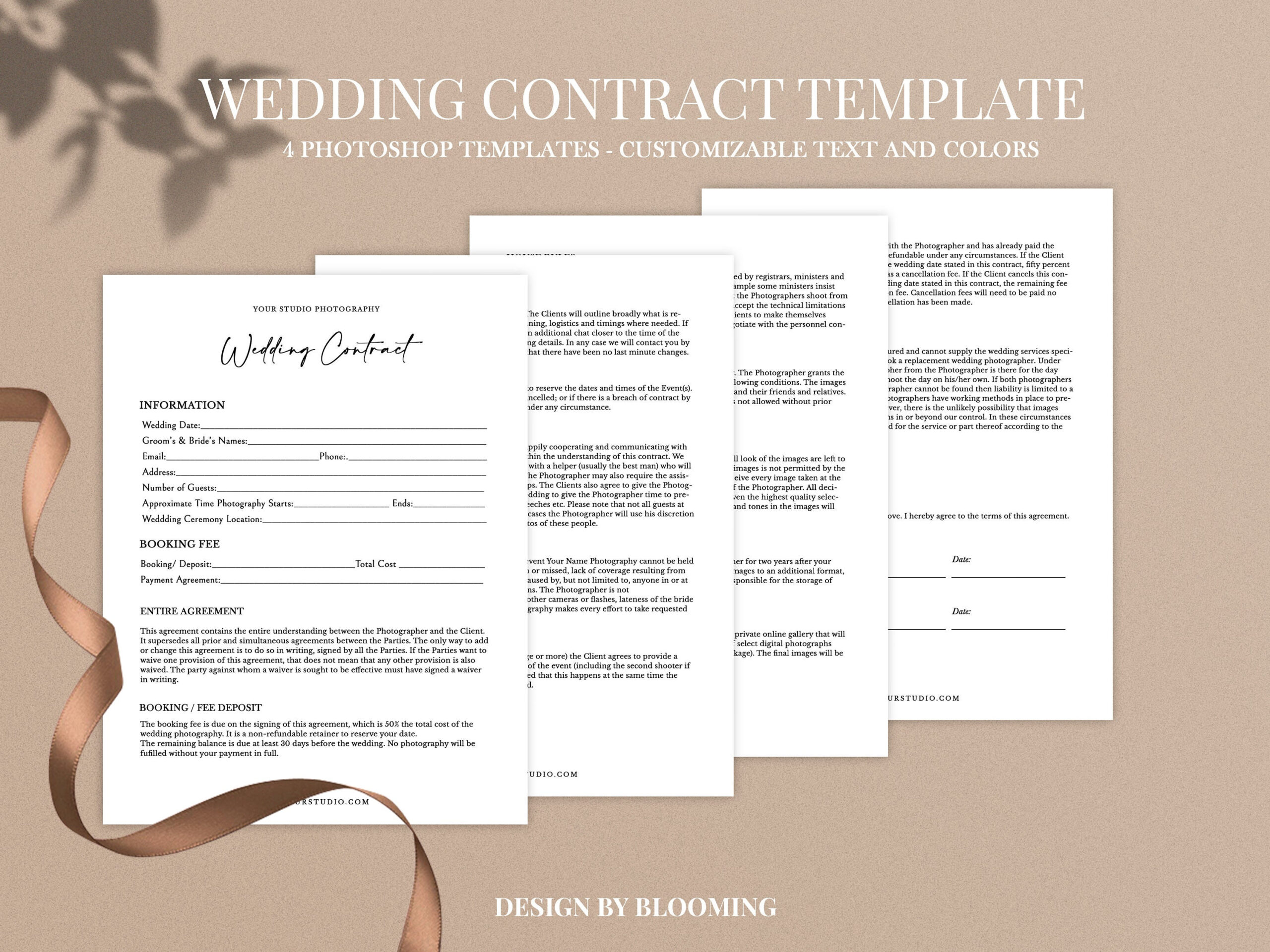 sample Wedding Photography Agreement Template