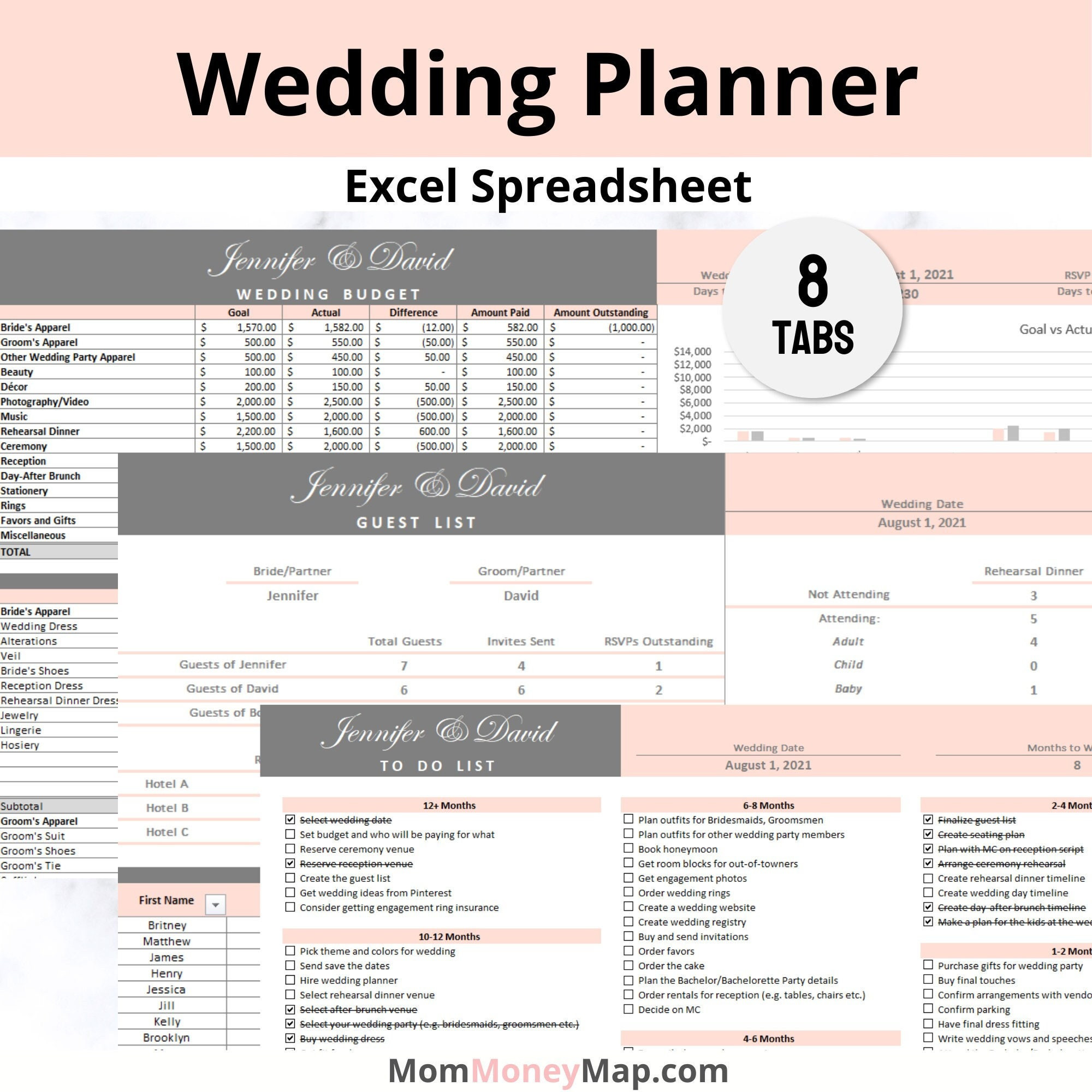 sample wedding checklist excel template