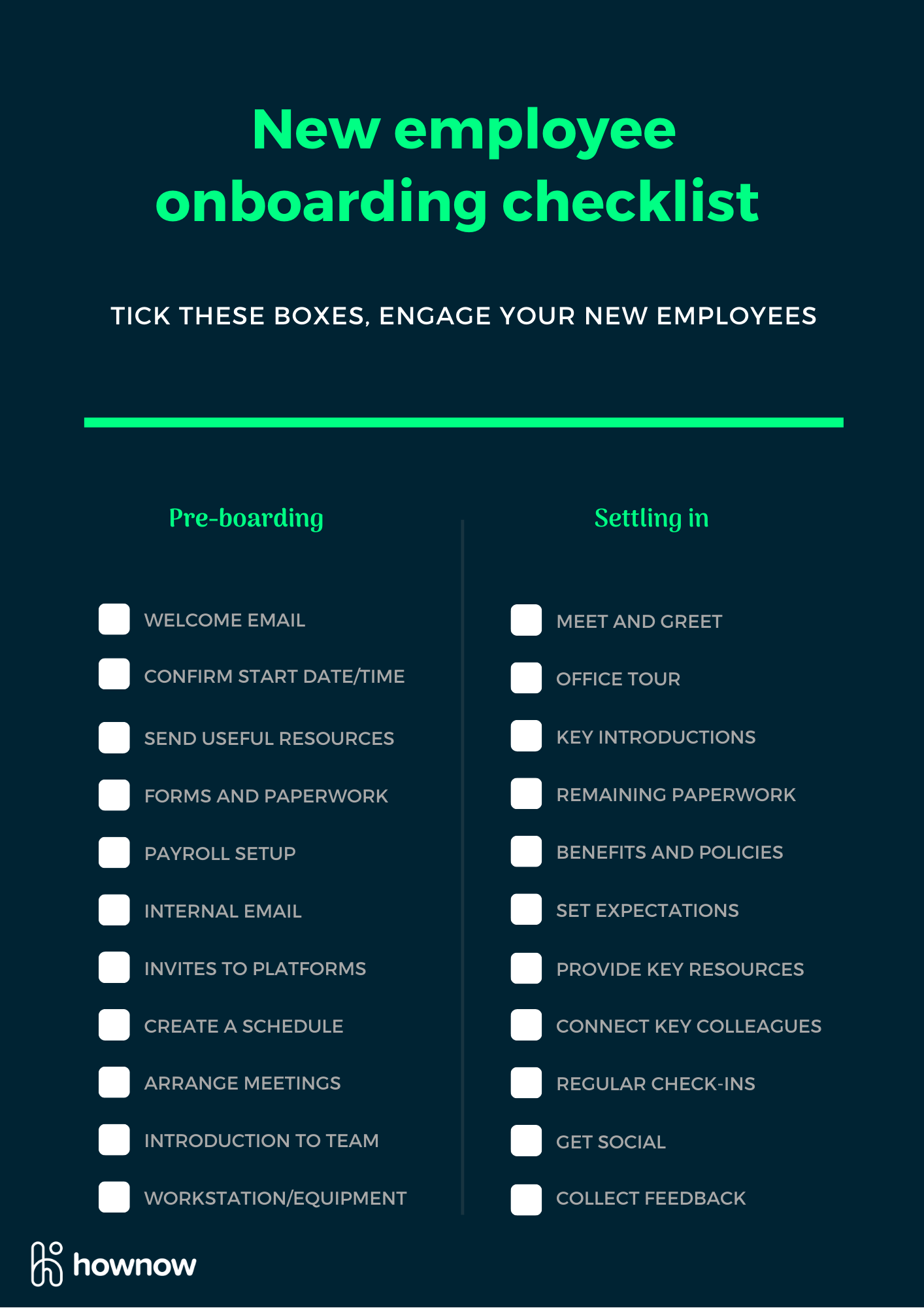 sample new employee onboarding checklist template