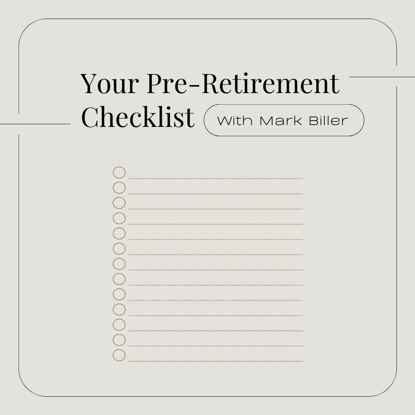 sample retirement checklist template